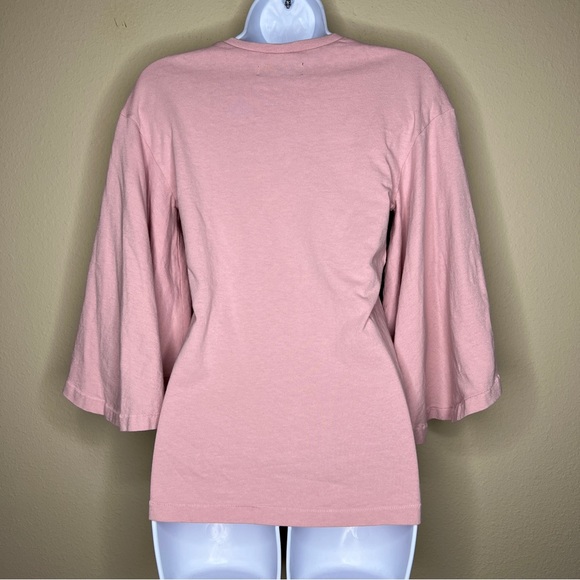 CITIZENS OF HUMANITY Pink Dramatic Flutter Sleeve Top - Sz XS - Picture 7 of 10